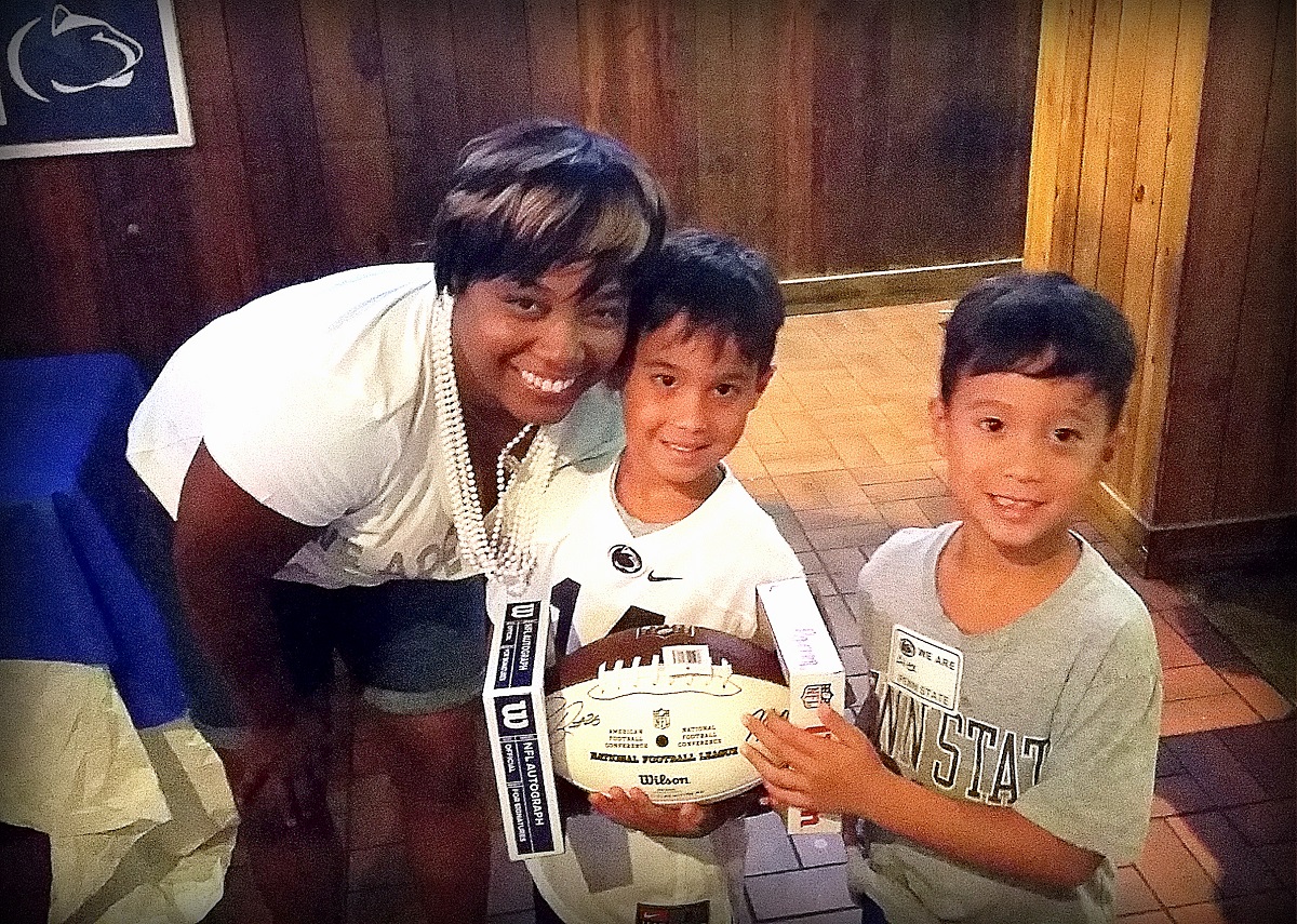 Winners of Barkley Autographed Football with CFL Chapter VP - 2018